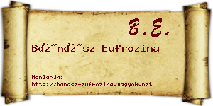 Bánász Eufrozina névjegykártya